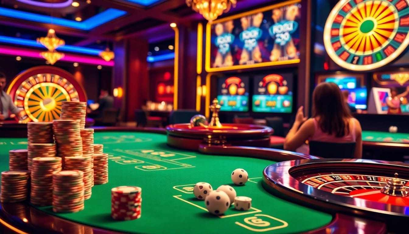Experience the thrill of 1haywin.us.com with vibrant casino tables and engaging gambling activities.