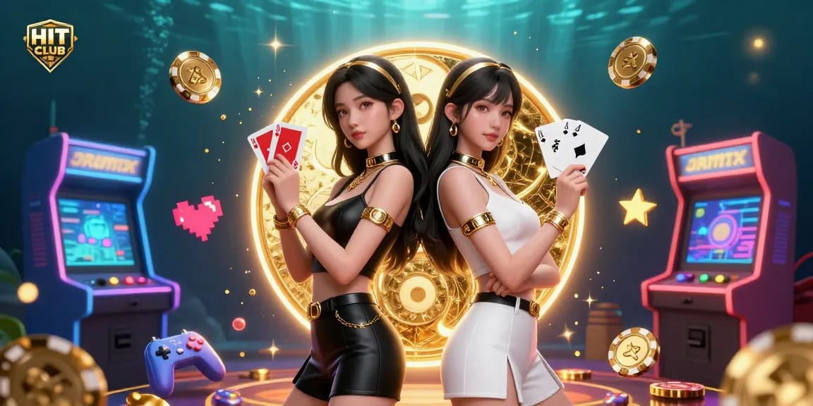 Engage with HIT CLUB through thrilling gaming with stunning visuals and golden casino elements.