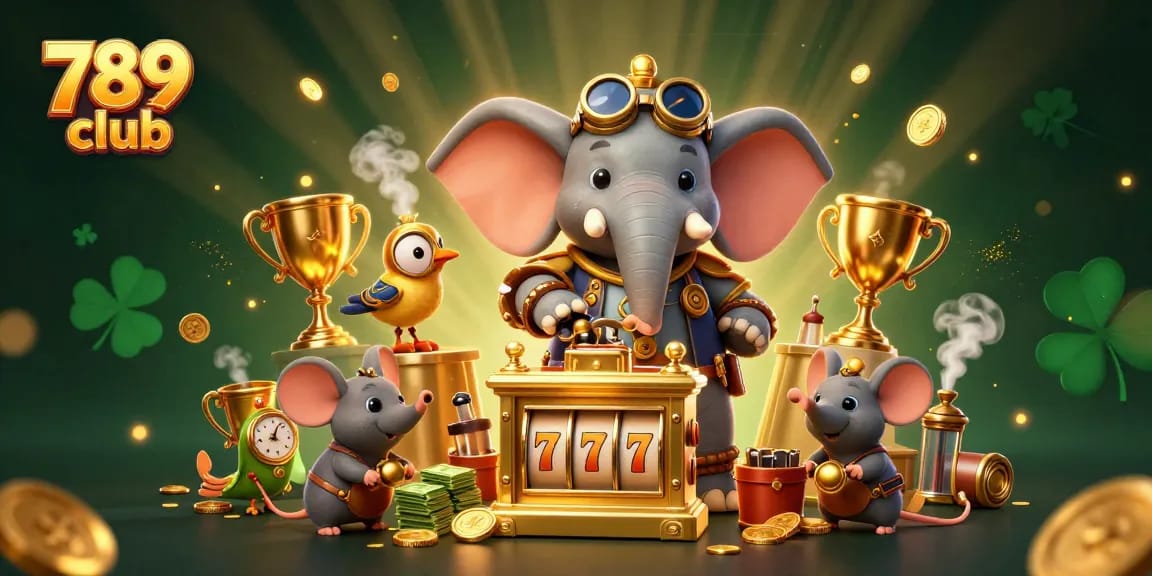 Engage with thrilling gameplay at 789 club with mechanical steampunk characters and casino elements.