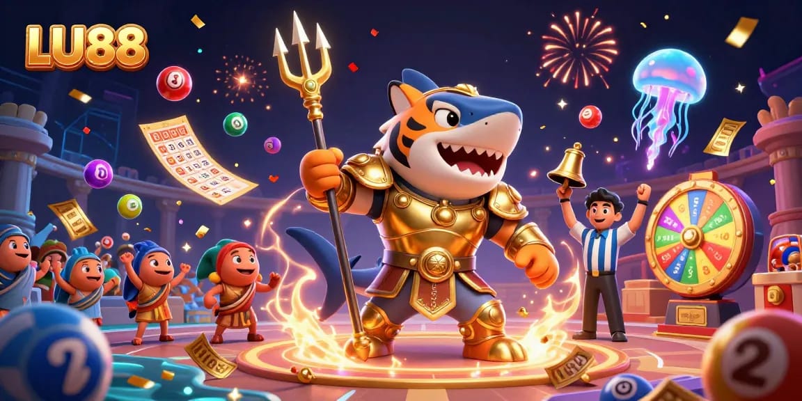 Experience exhilarating gameplay with LU88's adventurous gambling scene showcasing dynamic lottery elements.