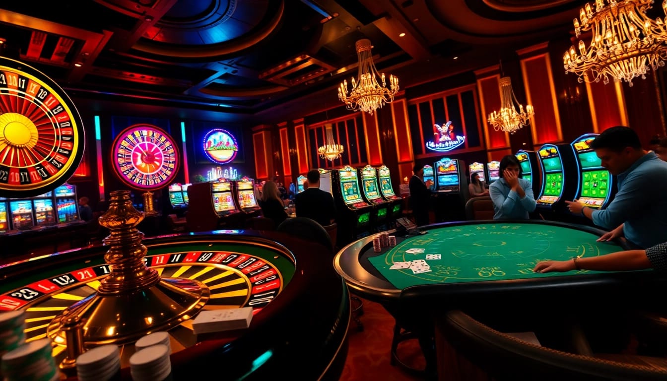 SODO66 players enjoying an exciting casino experience with vibrant gaming tables and colorful chips.