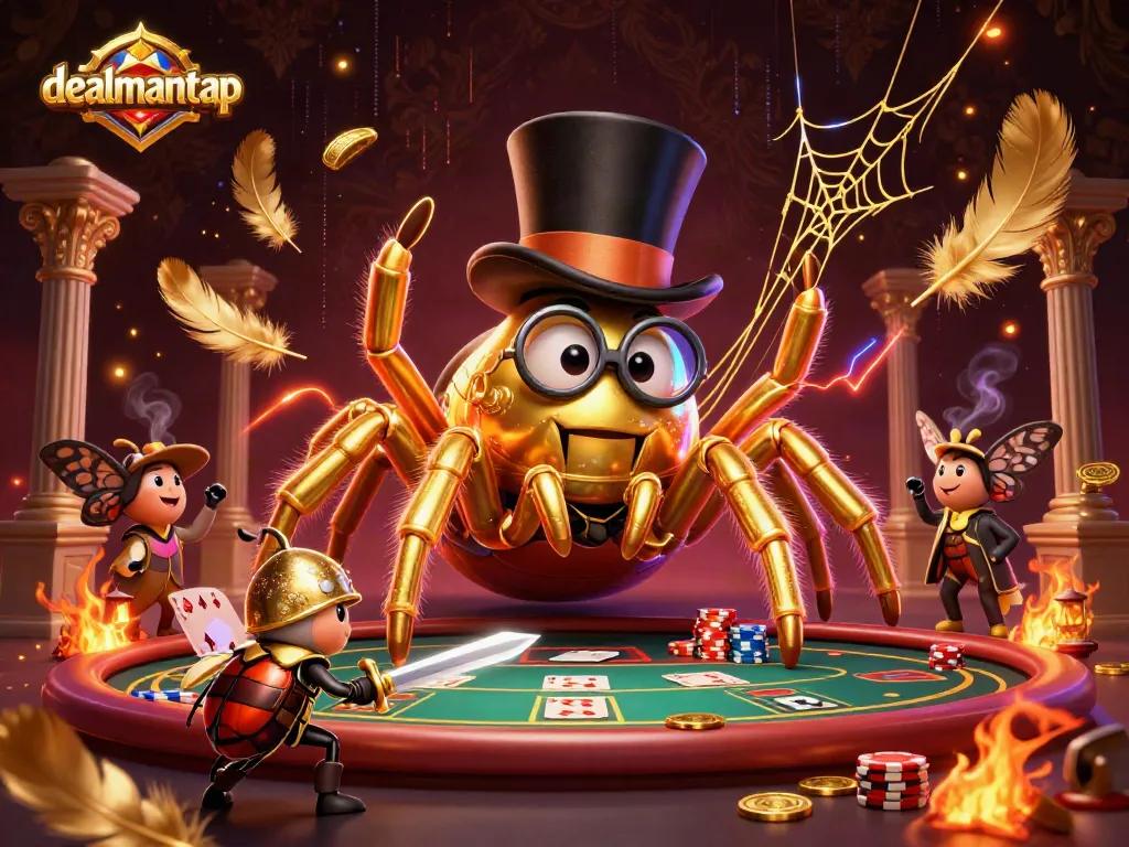 Experience thrilling gameplay at dealmantap with vibrant casino elements in a dynamic 3D scene.
