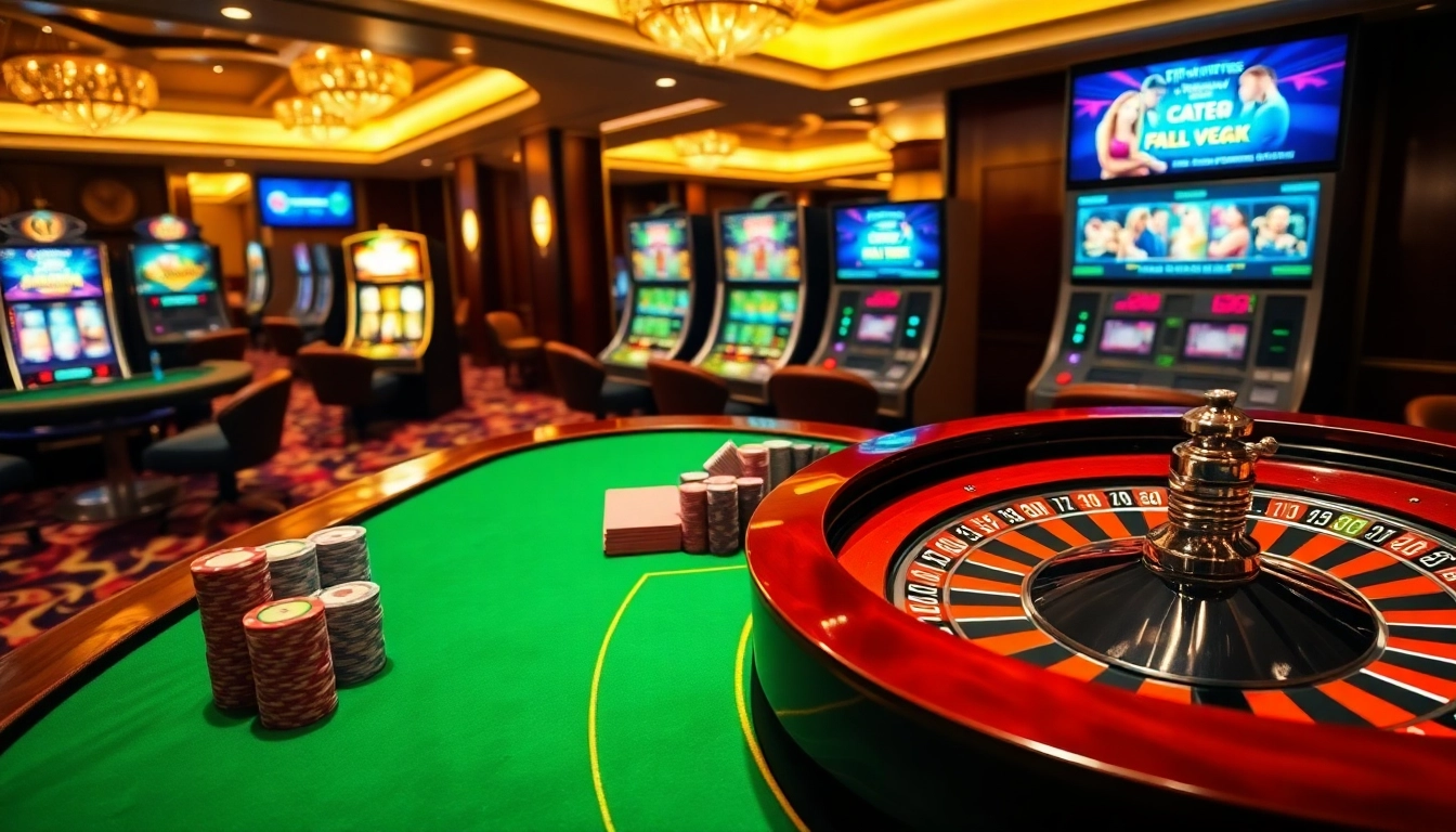Experience high-stakes gaming excitement at https://thabet.vegas/ with a vibrant casino scene featuring roulette, cards, and slot machines.