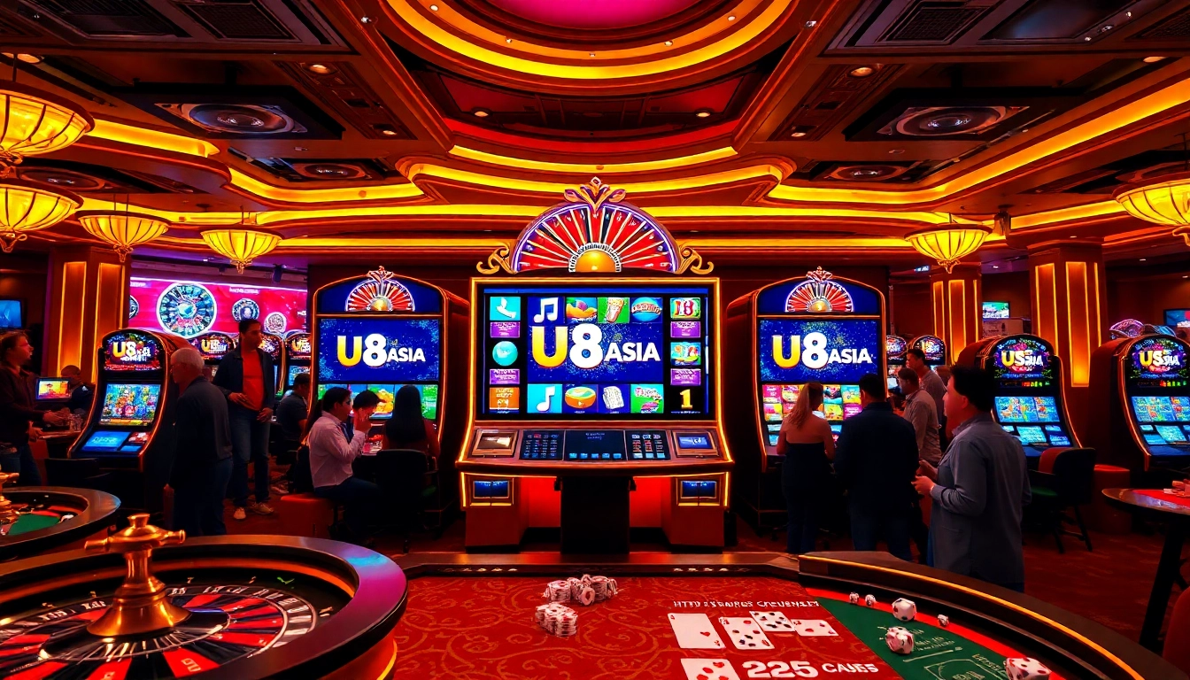 สัมผัสความตื่นเต้นของการชนะที่คาสิโน U8ASIA ด้วยเครื่องสล็อตที่มีสีสันสดใสและเกมที่น่าตื่นเต้น