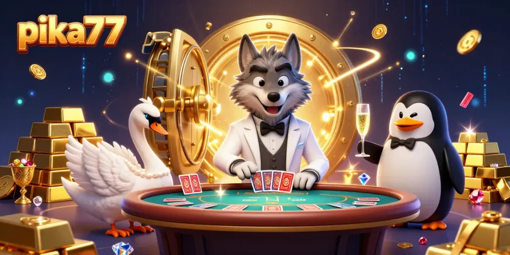 Engage in thrilling gameplay with pika77, experiencing the excitement of casino games and big wins.