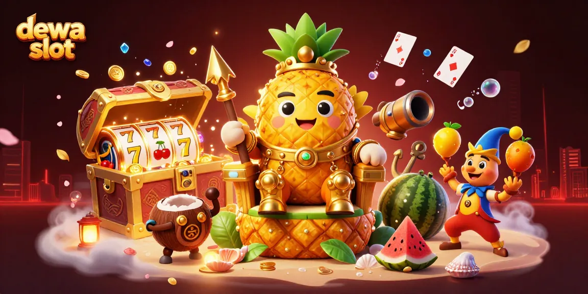Engage in adventure with dewa slot as the golden pineapple king rules the beach casino.