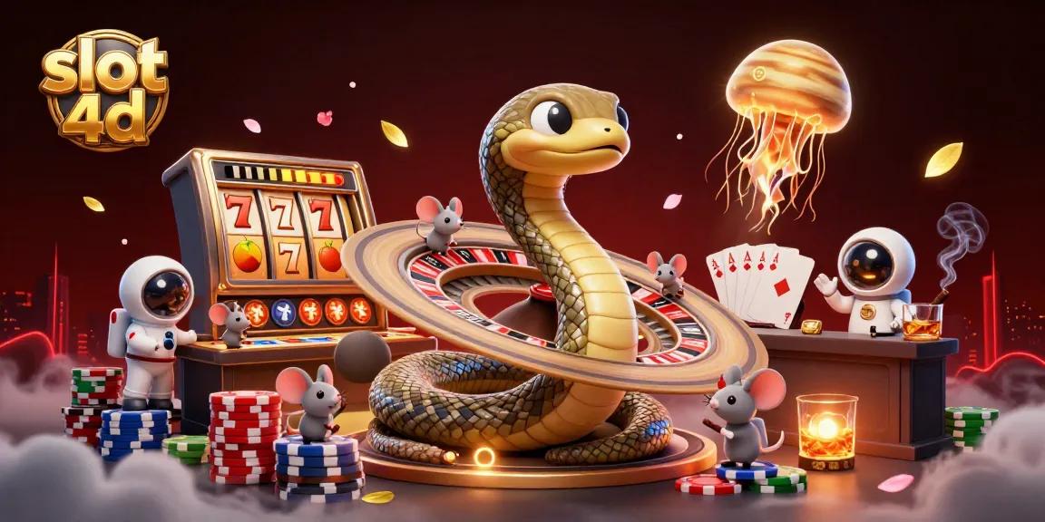 Engage with slot 4d gameplay as astronaut mice place bets around a coiled Saturn roulette wheel.