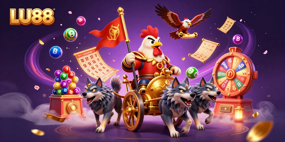 LU88 engages players with an exhilarating cartoon scene of gaming excitement and rich rewards.