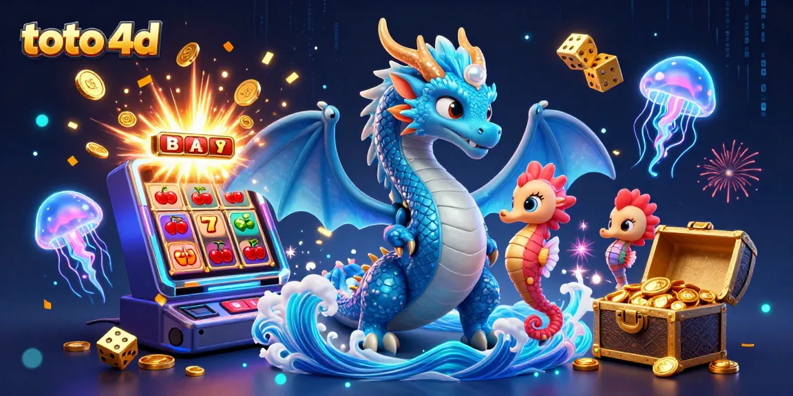 Engage with the exciting world of toto 4d through a vibrant 3D casino scene filled with treasures and dynamic game elements.