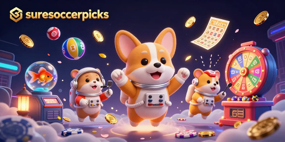 Win exciting prizes with suresoccerpicks as colorful casino elements soar in a dynamic space scene.