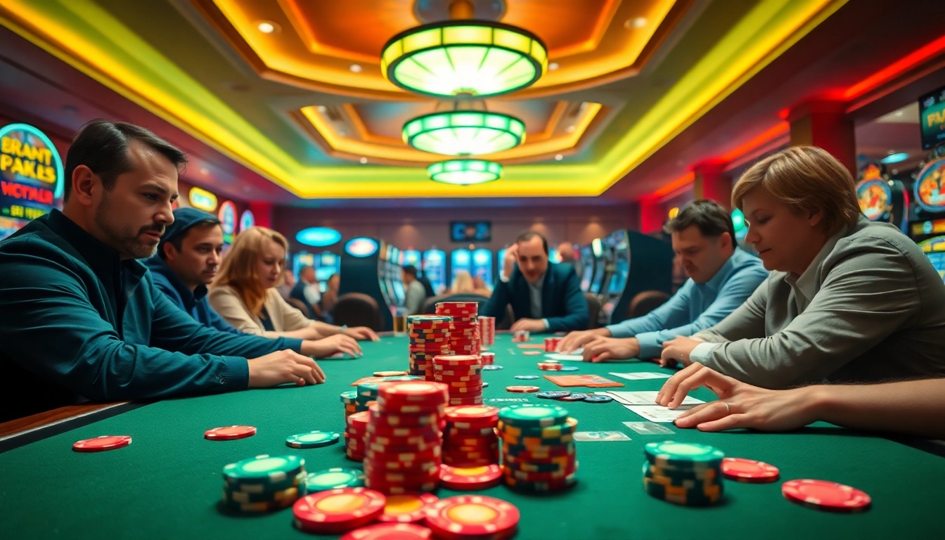 Mendapatkan Slot deposit 5000 dengan taruhan menarik dalam suasana kasino yang ramai.