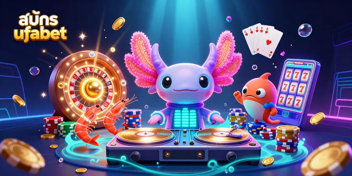 Engage in สมัคร ufabet and enjoy vibrant gaming with animated characters and casino elements.