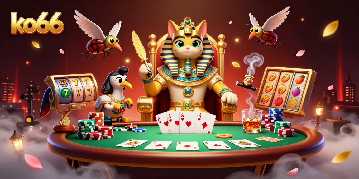 Engage with the vibrant world of ko66 slots featuring pharaohs and casino elements.