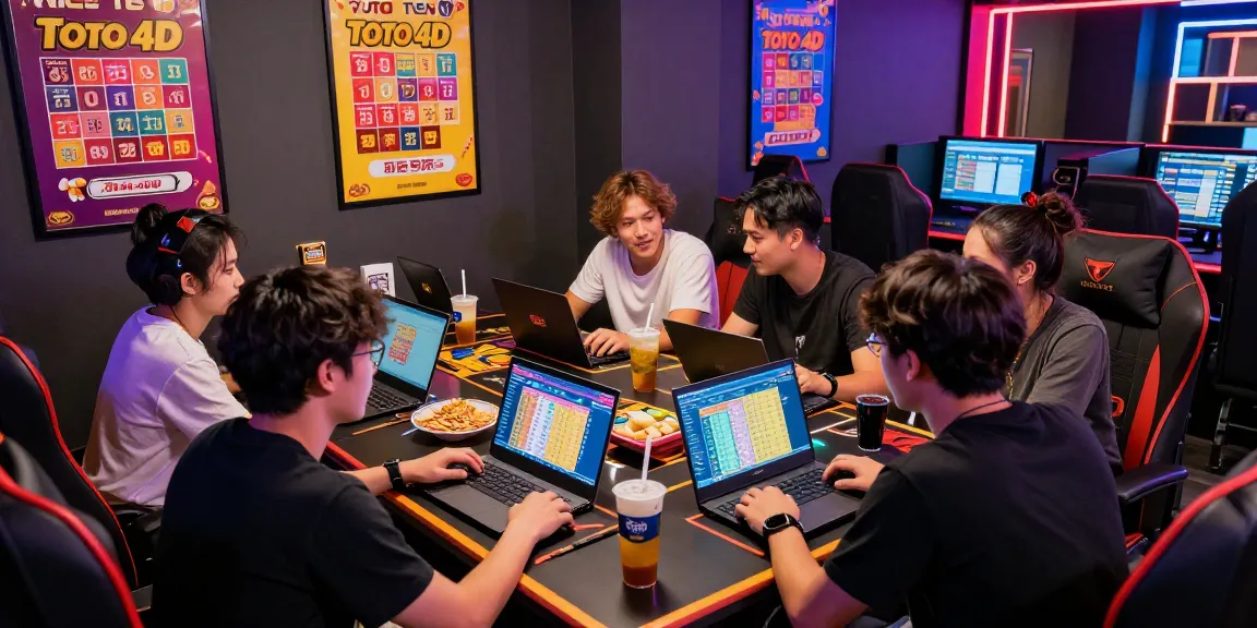 Group celebrating the thrill of Toto 4D lottery gaming in vibrant lounge