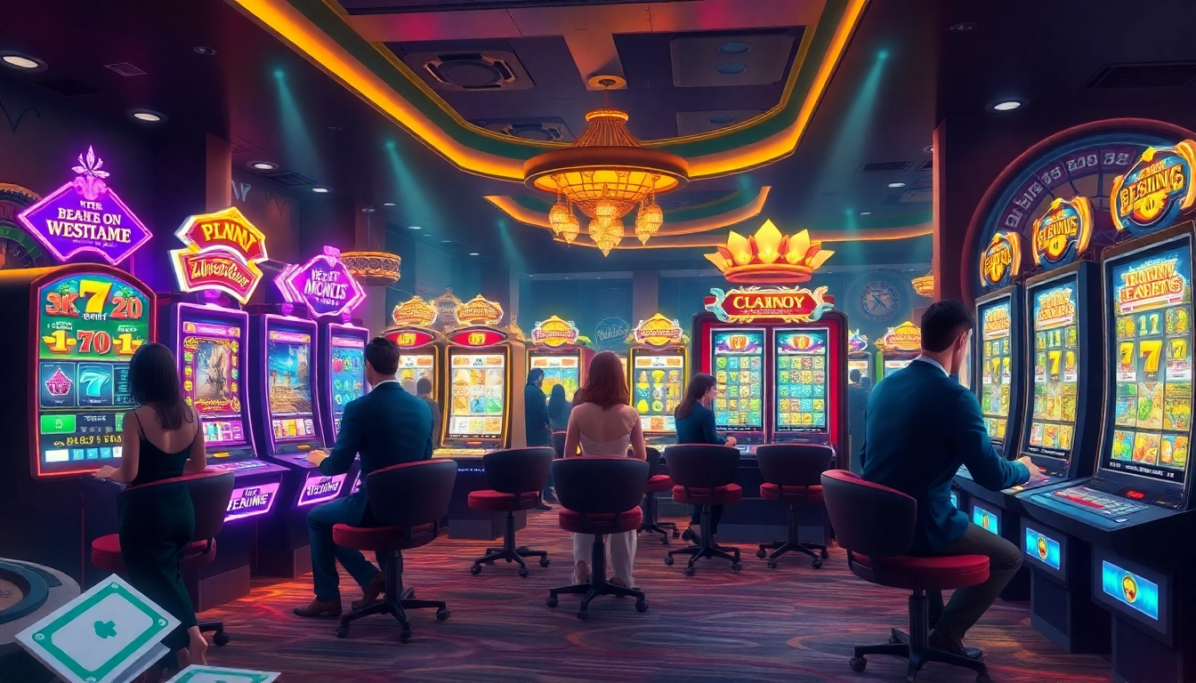 Experience the excitement of Bro138 at a premium casino with vibrant slot machines and engagement.