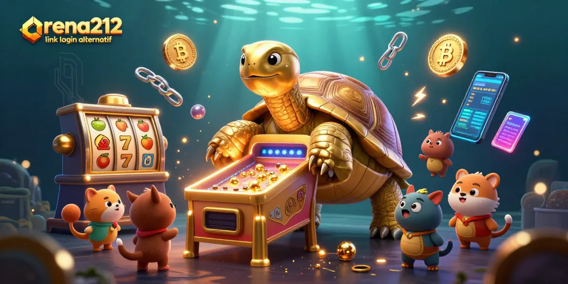Mengakses arena212 link login alternatif untuk bermain slot dengan elemen kartun lucu dan detail 3D.