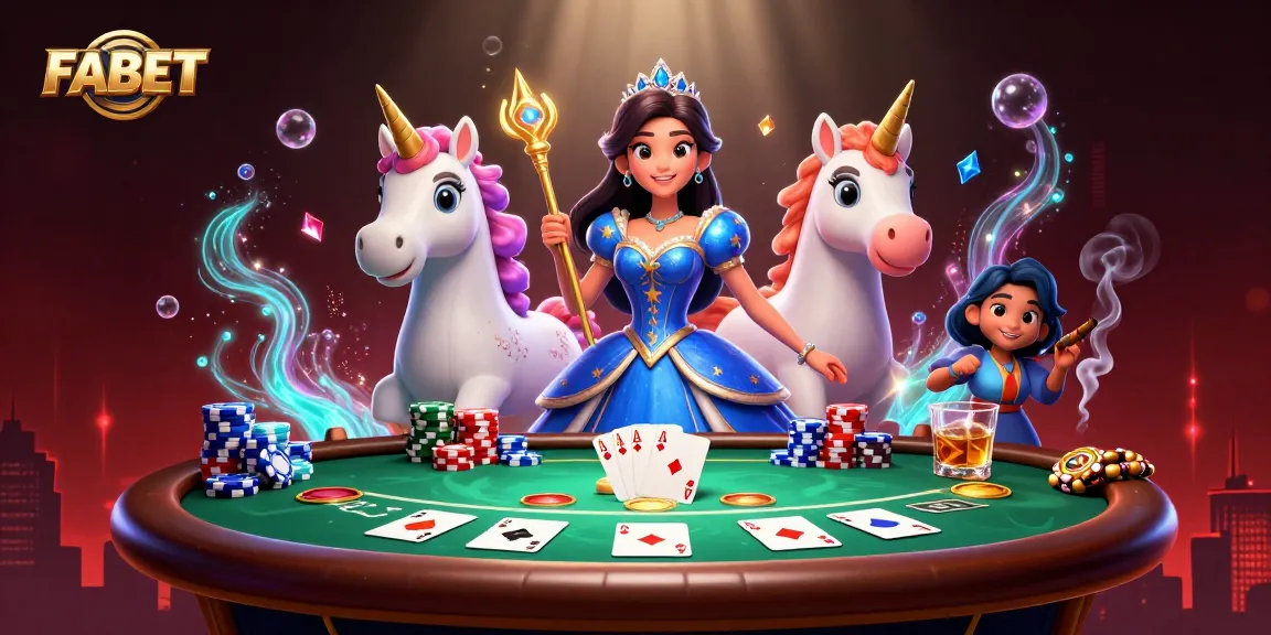 Experience thrilling moments at FABET with a royal theme, vibrant poker scene, and majestic characters.