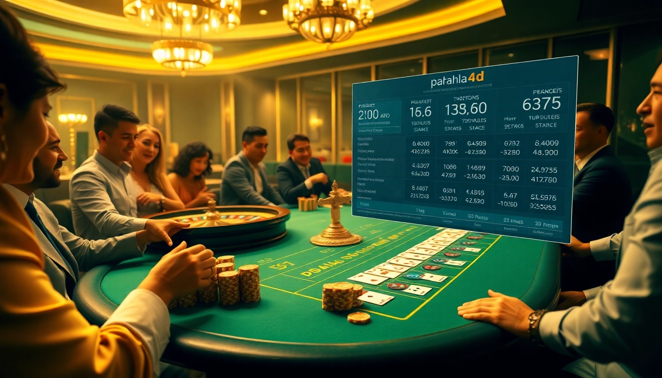 Experience the excitement of pahala4d with an engaging casino scene featuring poker chips and cards.