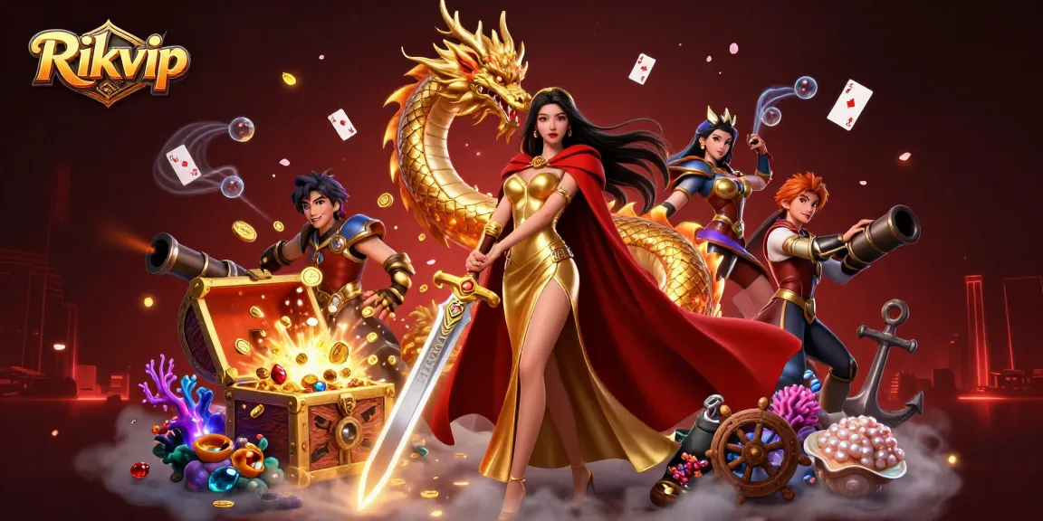 Engage in thrilling online gaming adventures at Rikvip with dynamic characters and dazzling casino elements.