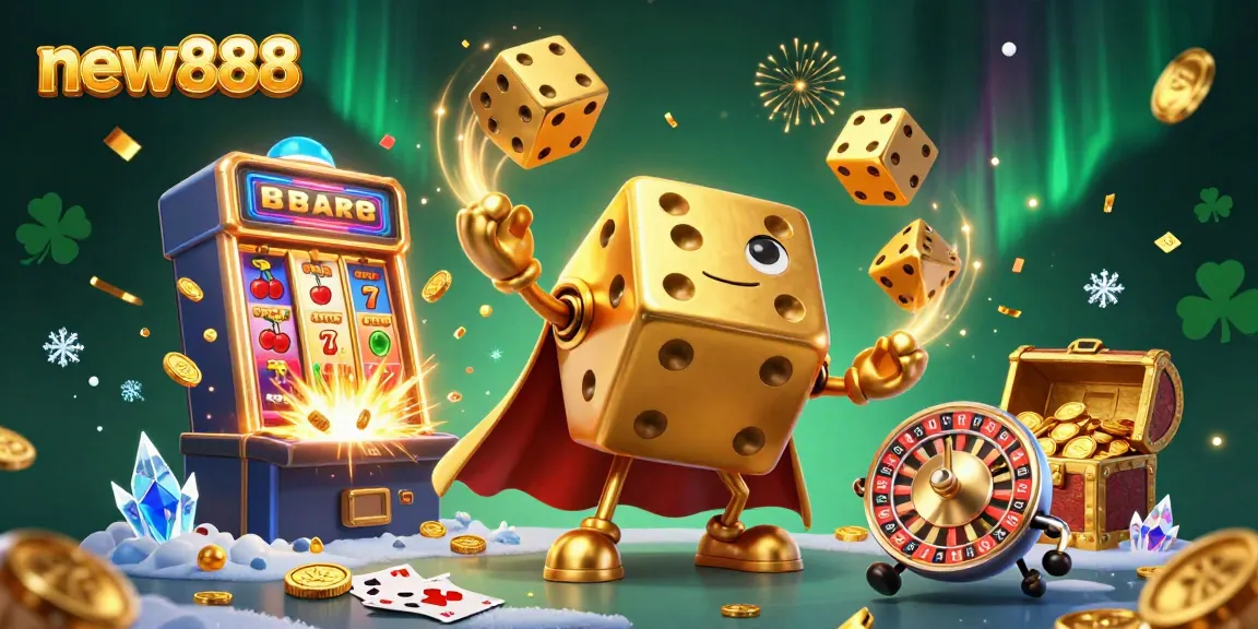 Play exciting games and explore new888's jackpot delights in this vibrant casino scene.