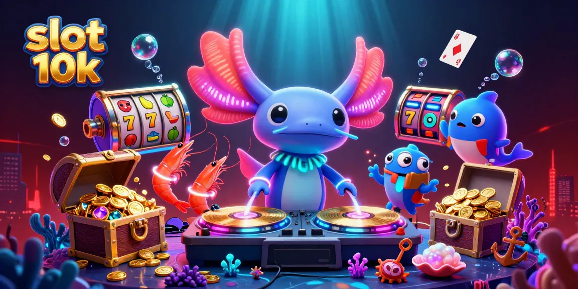 Experience the excitement of slot 10k with vibrant 3D characters and casino symbols in action.