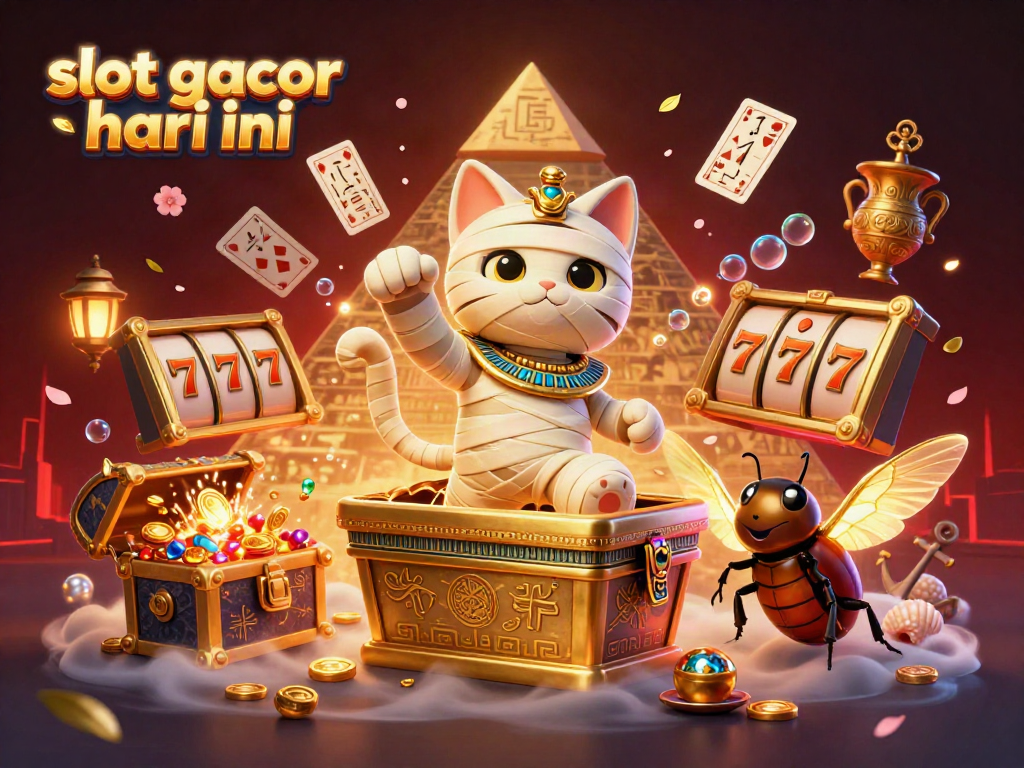 Engage with slot gacor hari ini: Egyptian mummy cat in pyramid casino with dynamic gambling elements!
