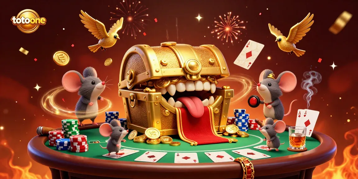 Slot permainan totoone yang membawa kekayaan dengan peti harta toga dan simbol permainan