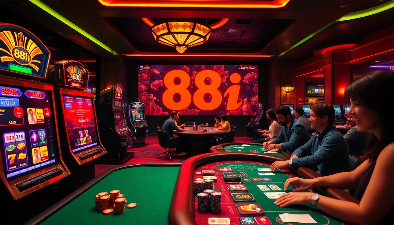 Experience thrilling gameplay with 88i through the vibrant casino environment, featuring dynamic gaming action.