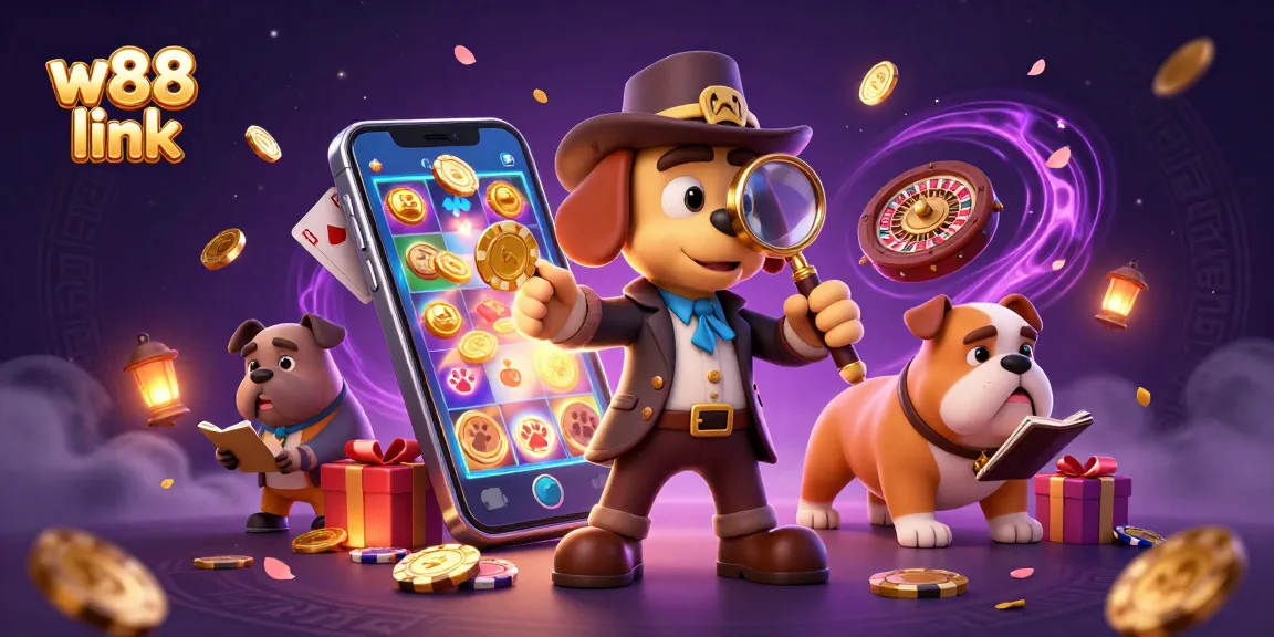 Experience the thrill of w88 link with casino excitement in this vibrant 3D illustration.