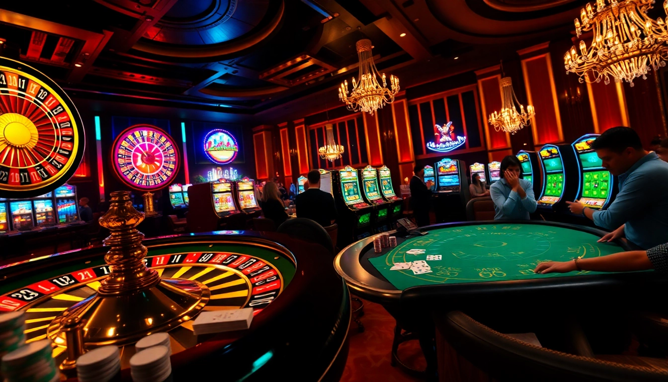 SODO66 players enjoying an exciting casino experience with vibrant gaming tables and colorful chips.