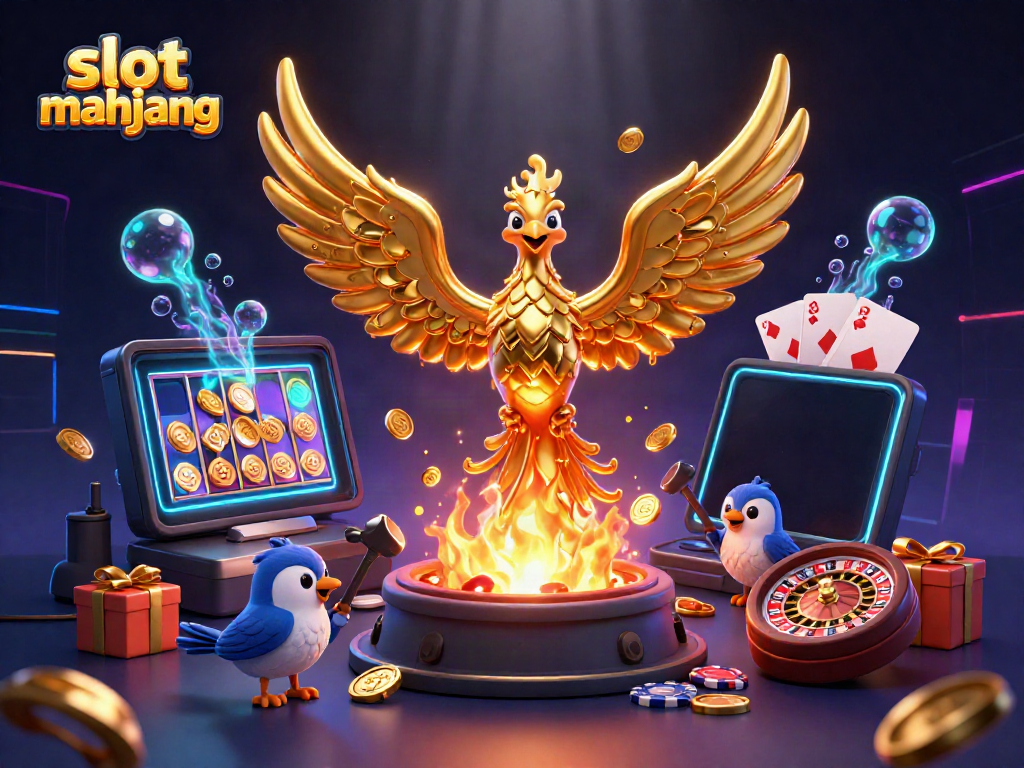 Experience thrilling gameplay with slot mahjong featuring a golden phoenix and dynamic casino elements.