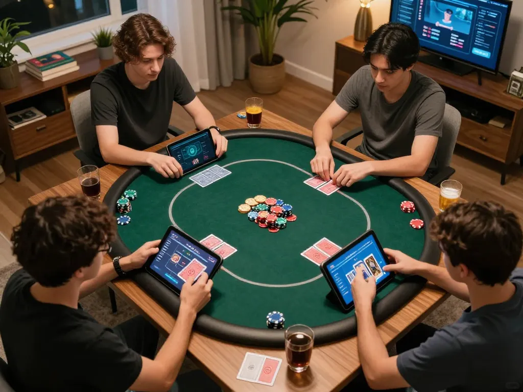 Engaging scene of players enjoying online poker, showcasing f168 đăng nhập for a seamless gaming experience.