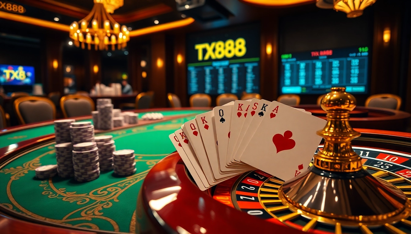 Experience high-stakes poker action on TX88 with luxurious tables and vibrant gameplay.