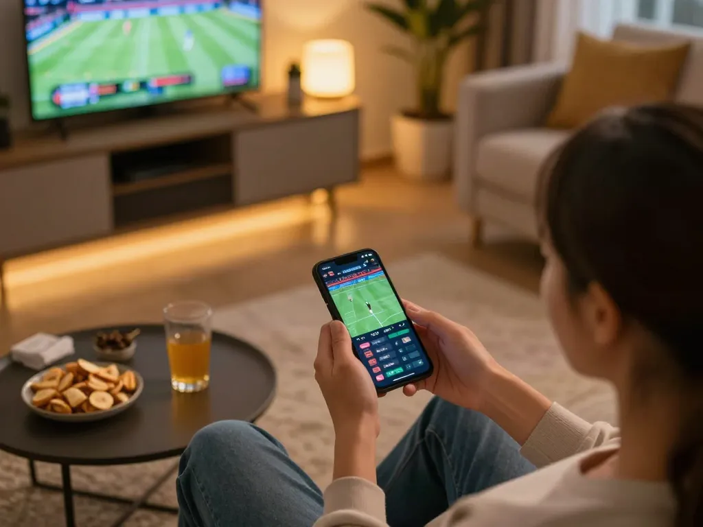 Enjoying sports betting on lucky88 from a modern home setup with live events.