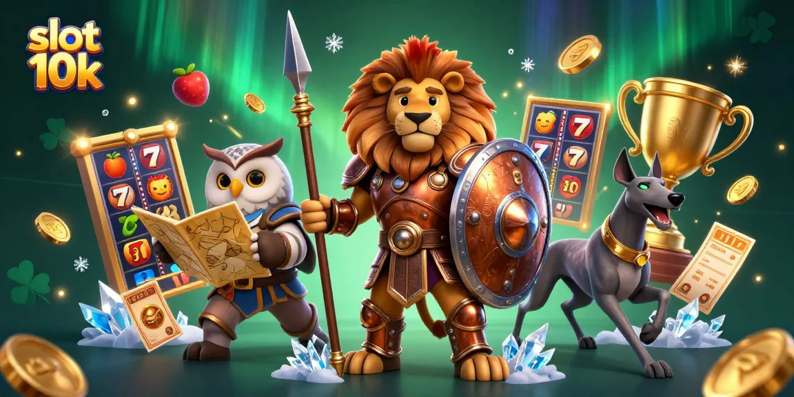 Experience the excitement of slot 10k with vibrant characters and golden rewards.