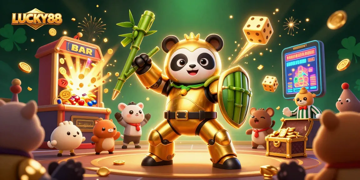Experience the thrill of LUCKY88 with a spectacular 3D illustration featuring vibrant casino elements.