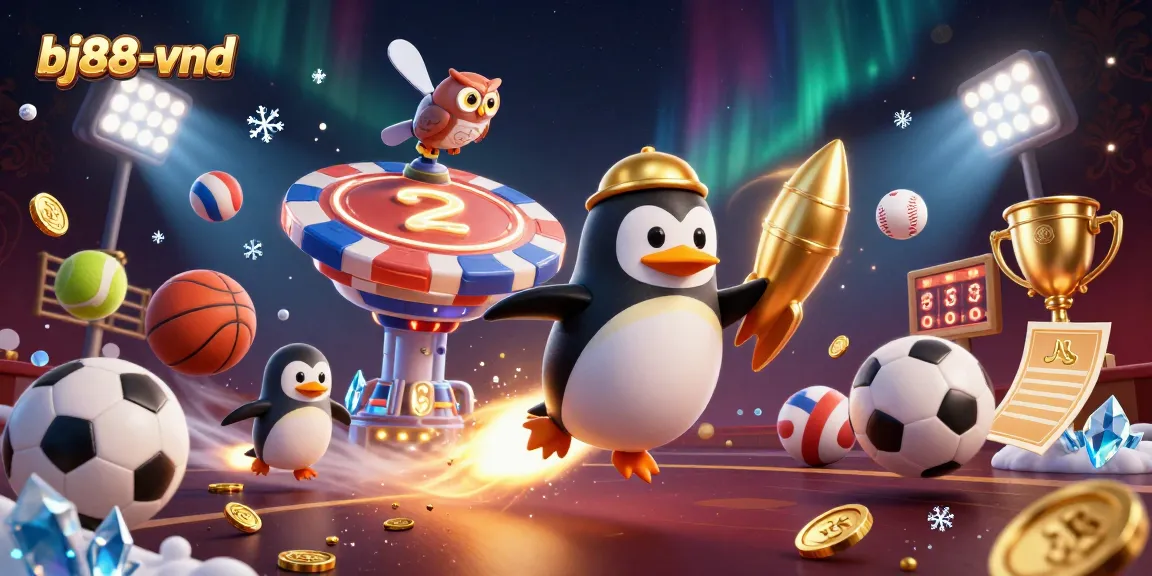 Experience excitement at bj88-vnd with a vibrant, dynamic 3D casino scene packed with gaming elements.