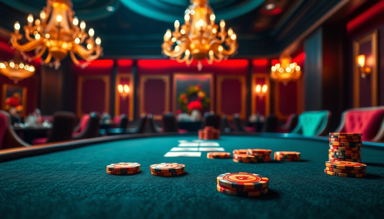 Engage in a dynamic casino atmosphere featuring a professional poker table.