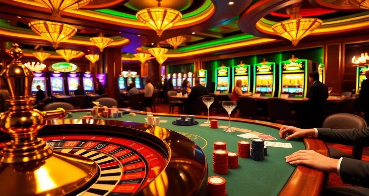 Experience the thrill of 555 win at luxury casino tables with vibrant chips and cards.