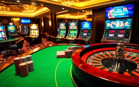 Experience high-stakes gaming excitement at https://thabet.vegas/ with a vibrant casino scene featuring roulette, cards, and slot machines.