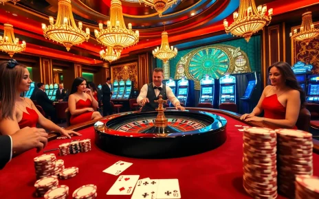 Vibrant casino scene at king88b.us.com showcasing roulette excitement and luxurious decor.