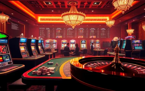Experience the thrill of gaming at eejl33 com with vibrant casino tables, roulette wheels, and slot machines.