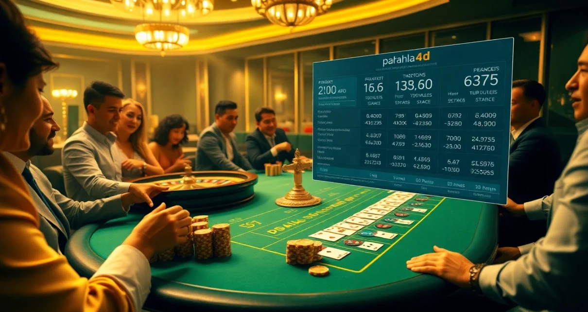 Experience the excitement of pahala4d with an engaging casino scene featuring poker chips and cards.