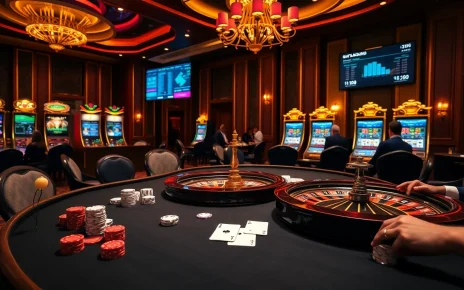 Engaged players enjoying an exciting gambling atmosphere at nhà cái bl555 with dazzling casino elements.