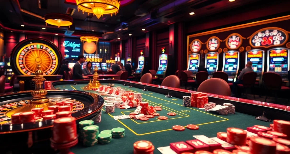 Experience thrilling gameplay with 88i bet at a vibrant casino table filled with action and excitement.