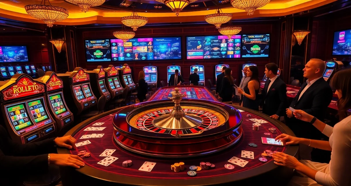 Experience thrilling gameplay at https://789win.associates/ with vibrant casino tables and excited players.