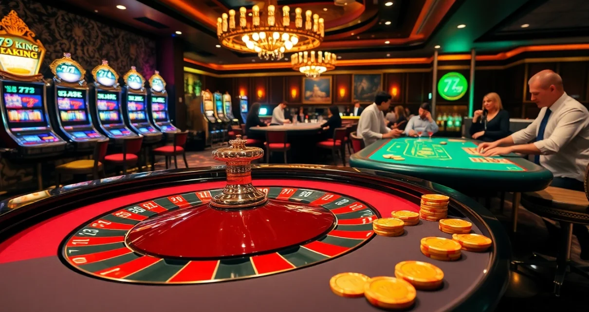 Engage in thrilling games at 79 king casino, featuring elegant roulette and high-end slot machines.
