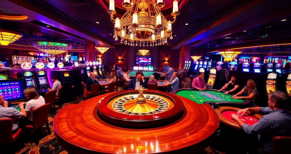 Players celebrating wins at the casino, showcasing the vibrant atmosphere of https://lc88.bio/.