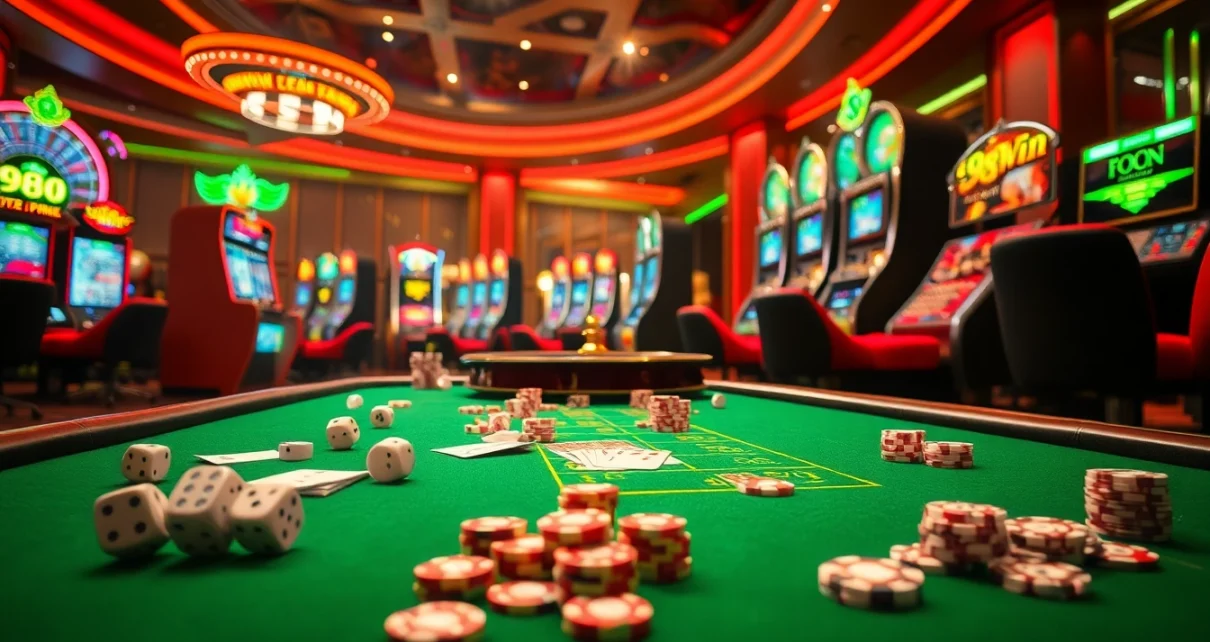Experience thrilling gambling moments at 98 win casino with vibrant tables and exciting games.
