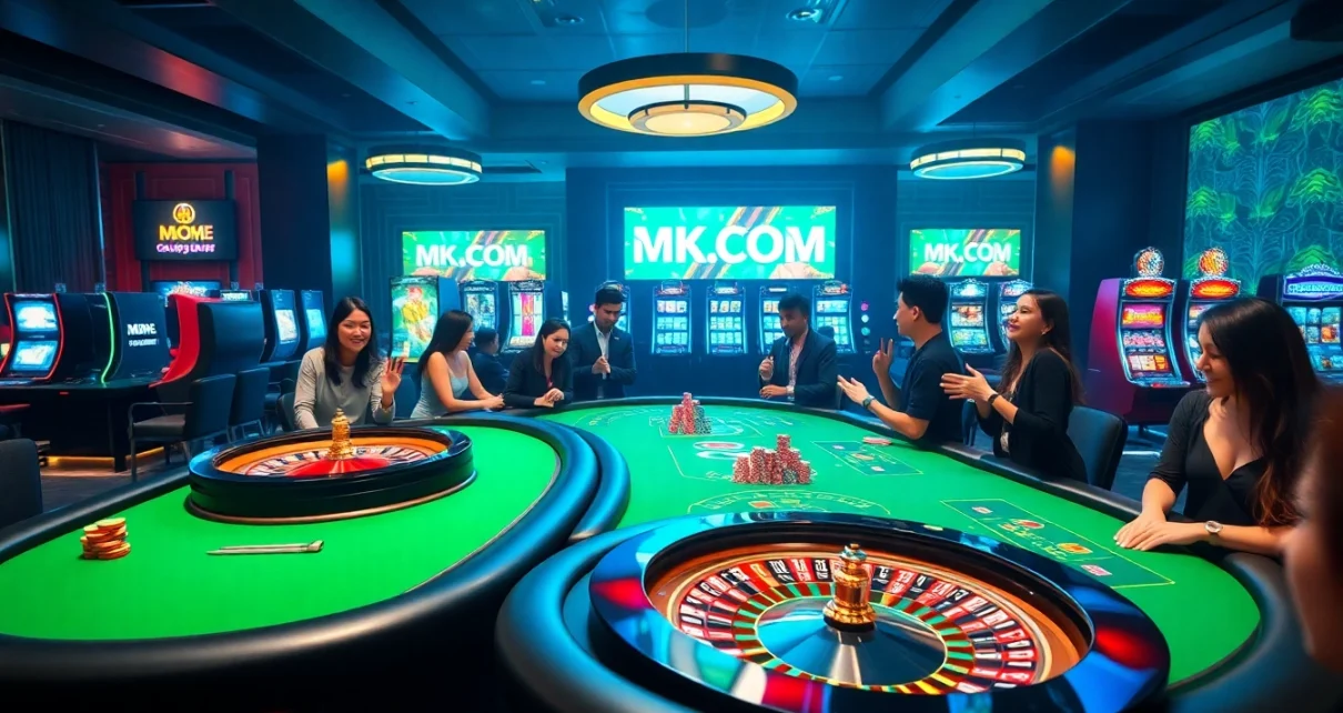Experience thrilling gameplay at MK8.COM with vibrant casino tables and engaged players.